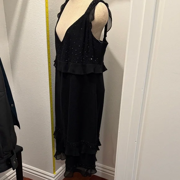 St. John Black Dress with Silver Accents